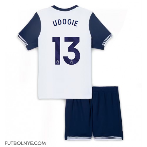 Camiseta Tottenham Hotspur Destiny Udogie #13 Primera Equipación para niños 2024-25 manga corta (+ pantalones cortos)